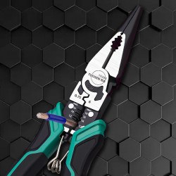 Multifunctional Carbon Steel VPliers for Household Industrial Use DIY Serrated Cable Stripper PVC Plastic Crimping Grip OEM