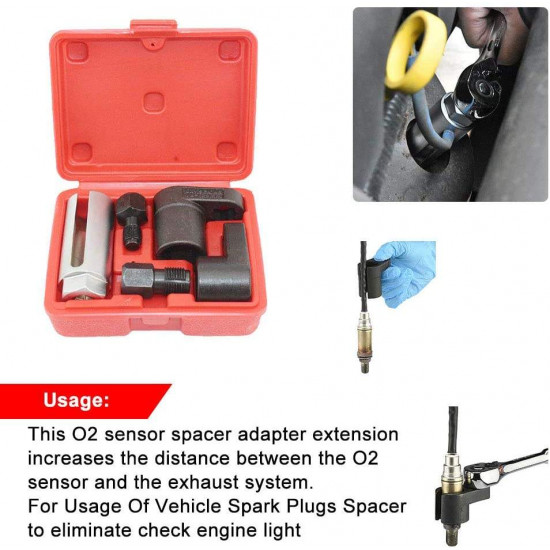 WZAUTO High Quality 5pcs Oxygen Injector Removal Tool Car Oxygen Sensor Socket Thread Chasers Wrench Vacuum Repair Kit